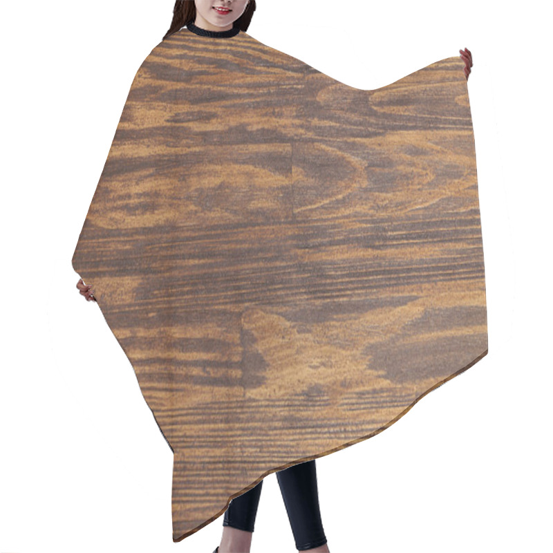 Personality  Horizontal Dark Brown Wooden Textured Background     Hair Cutting Cape