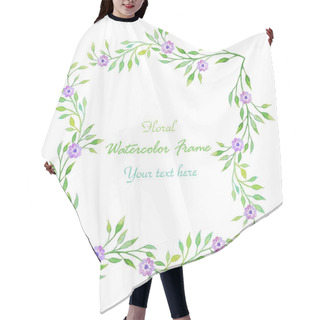 Personality  Watercolor Floral Border Hair Cutting Cape