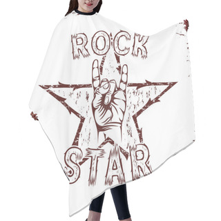 Personality  Rock Star Background. Hair Cutting Cape