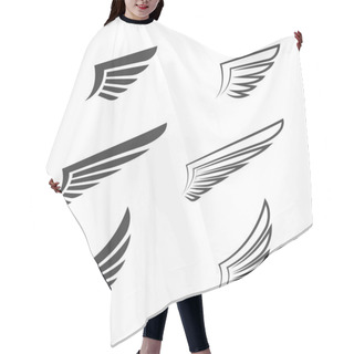 Personality  Falcon Wing Icon Template Vector Illustration Design Hair Cutting Cape