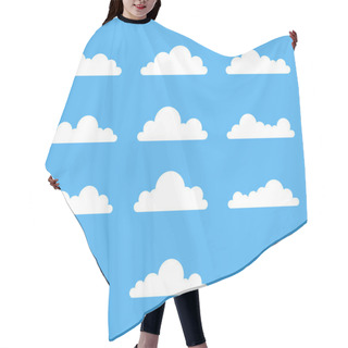 Personality  Cute Clouds Set On Colorful Background Hair Cutting Cape