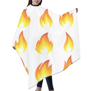 Personality  Collection Of Fire Icons Hair Cutting Cape