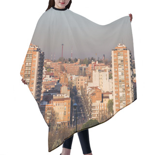 Personality  City Of Madrid Cityscape Hair Cutting Cape