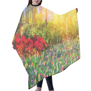 Personality  Landscape With Beautiful Flowers Hair Cutting Cape