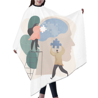 Personality  Mindfulness Abstract Concept Vector Illustration. Hair Cutting Cape