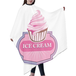 Personality  Logo Ice Cream Sandwich Drink Lovely Lollipop Pink Kids Hair Cutting Cape