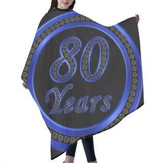 Personality  80 Years Anniversary With Diamonds Hair Cutting Cape