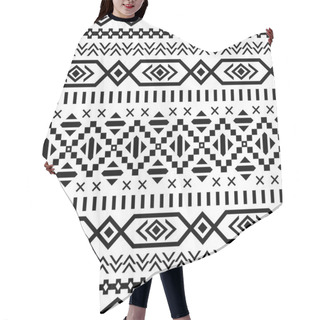 Personality  Ethnic Striped Seamless Pattern. Hair Cutting Cape