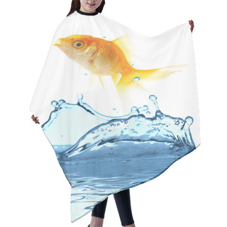 Personality  The Gold Small Fish Hair Cutting Cape