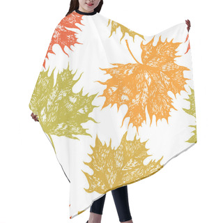 Personality  Colorful Maple Leaves Seamless Pattern Hair Cutting Cape