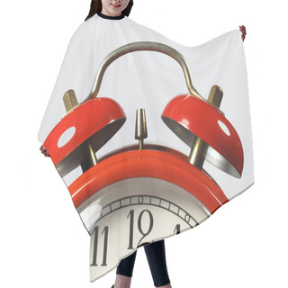 Personality  Clock Of Red Rope Hair Cutting Cape
