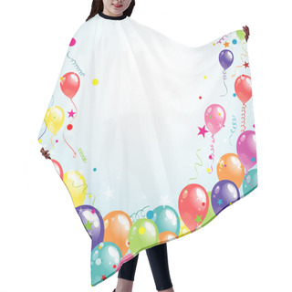 Personality  Color Beautiful Party Balloons, Vector Hair Cutting Cape