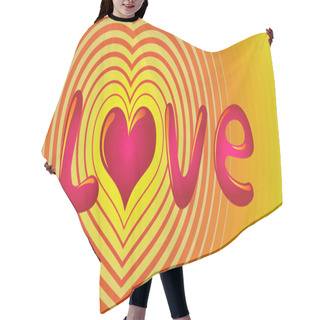 Personality  Vector Colorful Love Message Hair Cutting Cape
