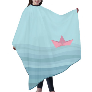 Personality  Origami Paper Boat Hair Cutting Cape