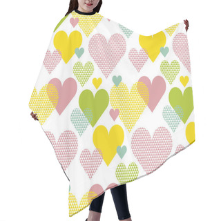 Personality  Vivid Colored Love Concept Icon Repeatable Motif  Hair Cutting Cape