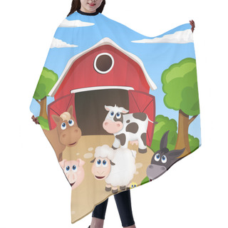 Personality  Farm With Animals Hair Cutting Cape