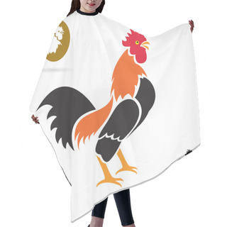 Personality  Vector Image Of An Cock Hair Cutting Cape