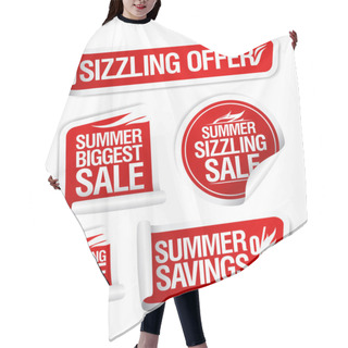 Personality  Sale Stickers Set, Summer Sizzling Offers. Hair Cutting Cape