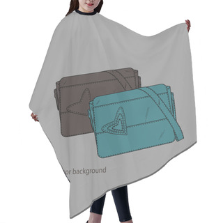 Personality  Vector Illustration Of A Female Bags. Hair Cutting Cape