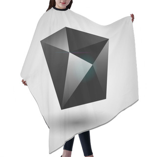 Personality  Vector Black Geometric Object. Hair Cutting Cape