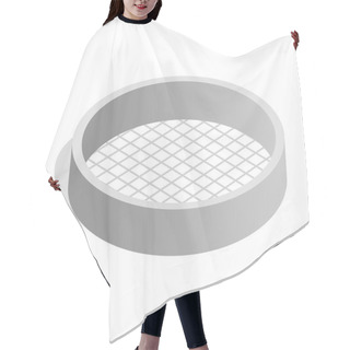 Personality  Sieve Icon, Isometric 3d Style Hair Cutting Cape