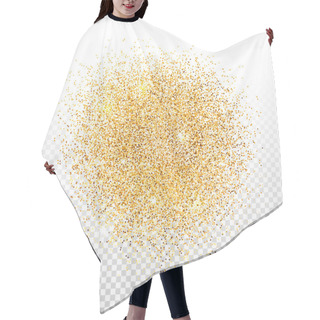 Personality  Gold Dust On Transparent Background. Gold Glitter Background. Hair Cutting Cape