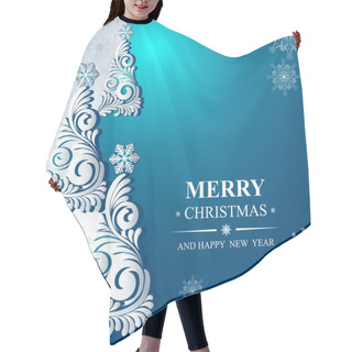 Personality  Poster Merry Christmas And Happy New Year Hair Cutting Cape
