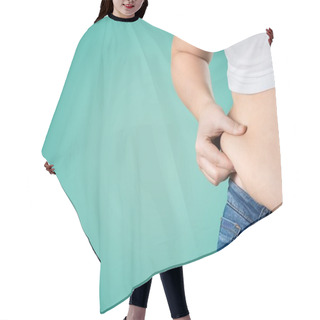 Personality  Hand Holding Excessive Belly Fat Hair Cutting Cape
