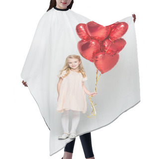 Personality  Girl With Air Balloons Hair Cutting Cape