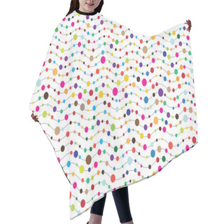 Personality  Color Polka Dots And Vawes Background Hair Cutting Cape
