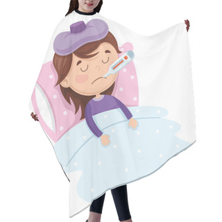 Personality  Vector Illustration Of Child Diseases Hair Cutting Cape