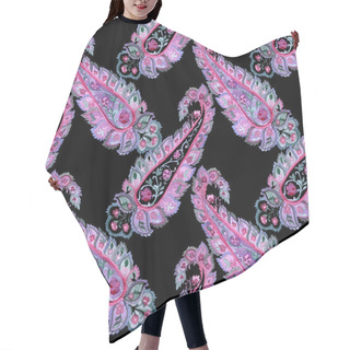 Personality  Watercolor Paisley Seamless Pattern Hair Cutting Cape