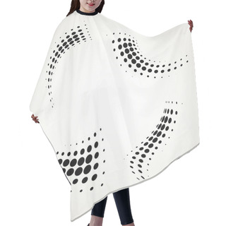 Personality  Vector Halftone Dots. Hair Cutting Cape