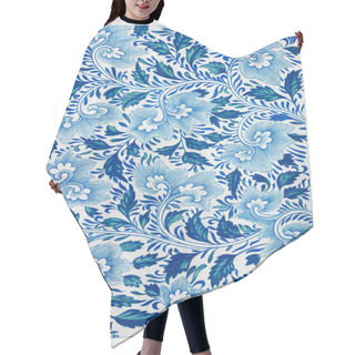 Personality  Blue And White Floral Design. Oriental Floral Pattern. Hair Cutting Cape