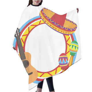 Personality  Frame With Mexican Symbols Hair Cutting Cape
