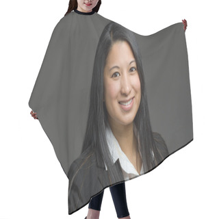 Personality  Model Expressing Positivity Hair Cutting Cape