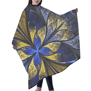 Personality  Beautiful Fractal As Flower Or  Butterfly In Stained Glass Windo Hair Cutting Cape