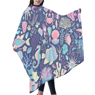 Personality  Tropical Sea Reef Underwater Life Hair Cutting Cape