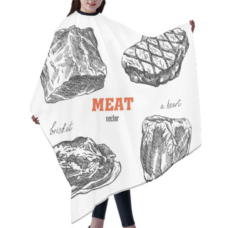 Personality  Meat Products Sketches Hair Cutting Cape