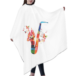 Personality  Colorful Creative Music Concept Hair Cutting Cape