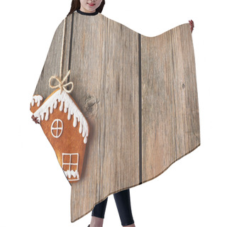 Personality  Christmas Homemade Gingerbread House Cookie Hair Cutting Cape