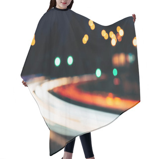 Personality  Colorful Bokeh Lights Of Night City As Background Hair Cutting Cape