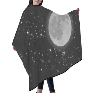 Personality  Full Moon On Sky With Stars Hair Cutting Cape