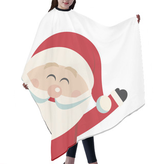 Personality  Santa Claus Wave Isolated Background Hair Cutting Cape