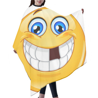 Personality  Emoticon With Missing Teeth Hair Cutting Cape