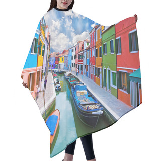 Personality  Venice, Burano Island Canal Hair Cutting Cape
