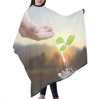 Personality  Green Plant Male Hands Hair Cutting Cape