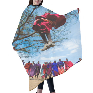 Personality  Masai Warriors Traditional Jumps Hair Cutting Cape