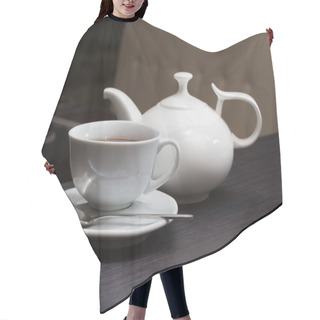 Personality  White Crockery For Tea In Restaurant Hair Cutting Cape