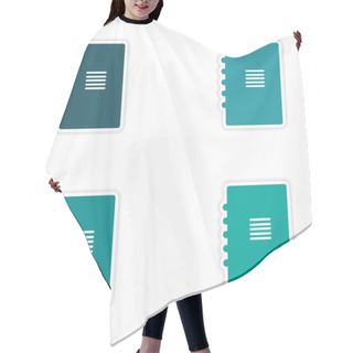 Personality  Assembly Realistic Sticker Design On Paper Notebook Hair Cutting Cape